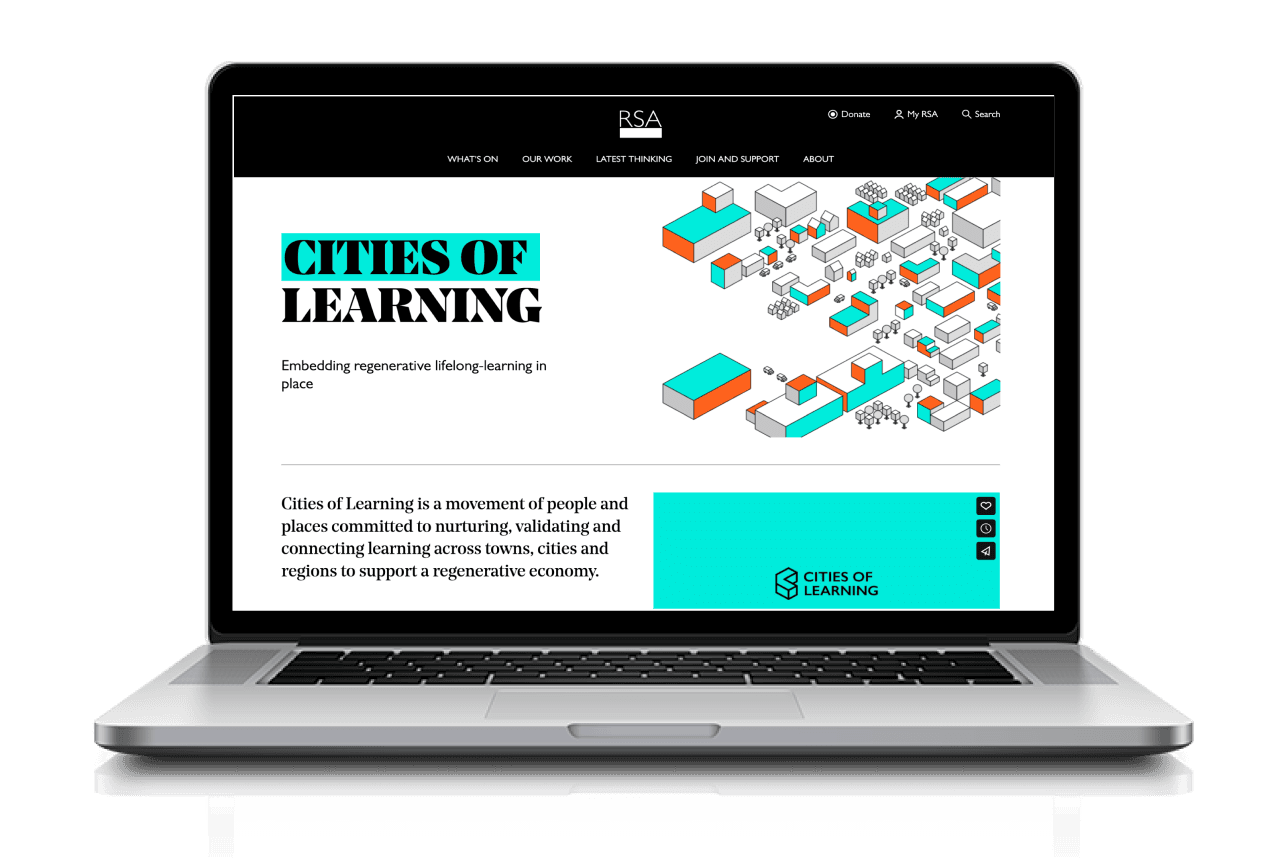 The RSA - Cities of Learning homepage desktop